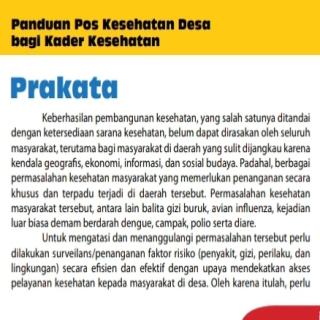 Panduan Pos Kesehatan Desa bagi Kader Kesehatan