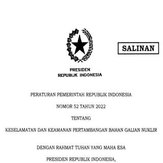 KESELAMATAN DAN KEAMANAN PERTAMBANGAN BAHAN GALIAN NUKLIR