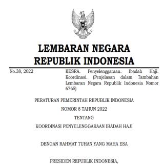 KOORDINASI PENYELENGGARAAN IBADAH HAJI