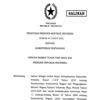 KEMENTERIAN PERTAHANAN