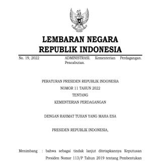 KEMENTERIAN PERDAGANGAN