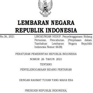 PENYELENGGARAAN BIDANG PERTANIAN