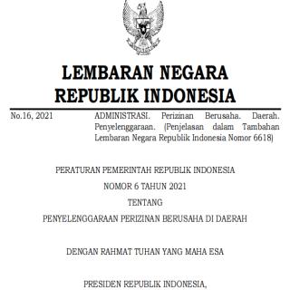 PENYELENGGARAAN PERIZINAN BERUSAHA DI DAERAH