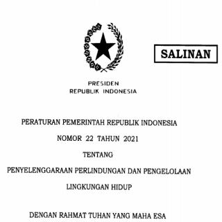 PENYELENGGARAAN PERLINDUNGAN DAN PENGELOLAAN LINGKUNGAN HIDUP