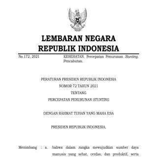PERCEPATAN PENURUNAN STUNTING