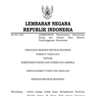 KEMENTERIAN ENERGI DAN SUMBER DAYA MINERAL