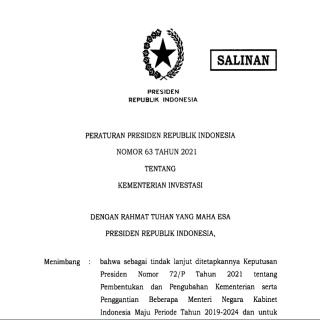 KEMENTERIAN INVESTASI
