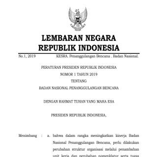 BADAN NASIONAL PENANGGULANGAN BENCANA