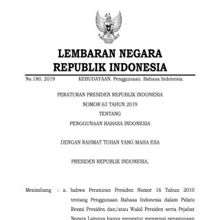 PENGGUNAAN BAHASA INDONESIA