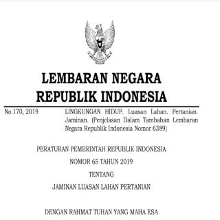 JAMINAN LUASAN LAHAN PERTANIAN