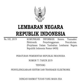PENYELENGGARAAN SISTEM DAN TRANSAKSI ELEKTRONIK