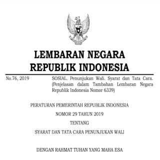 SYARAT DAN TATA CARA PENUNJUKAN WALI