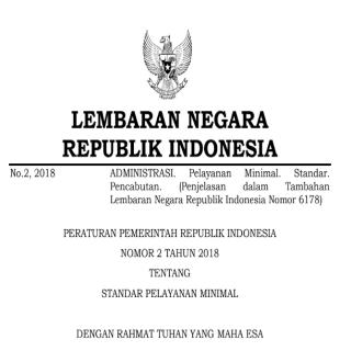 STANDAR PELAYANAN MINIMAL