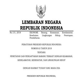 PENETAPAN DAN PENDAFTARAN BARANG TERKAIT DENGAN KEAMANAN,  KESELAMATAN, KESEHATAN, DAN LINGKUNGAN HIDUP