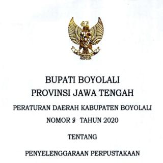 Perda Nomor 8 Tahun 2020 tentang Penyelenggaraan Perpustakaan