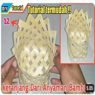 Kerajinan Membuat Keranjang Dari Anyaman Bambu