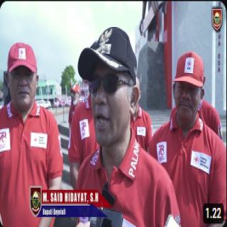 HUT KE 78 PMI BOYOLALI DIPERINGATI DENGAN UPACARA DI ALUN ALUN PANCASILA